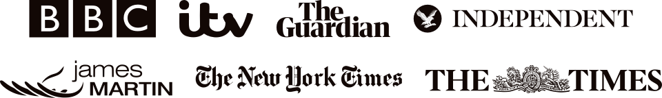 Featured in BBC, ITV, The Guardian, Independent, James Martin, The New York Times, The Times